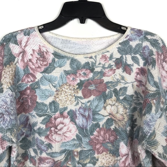 Vintage Rose Floral Sweater - Picture 2 of 11